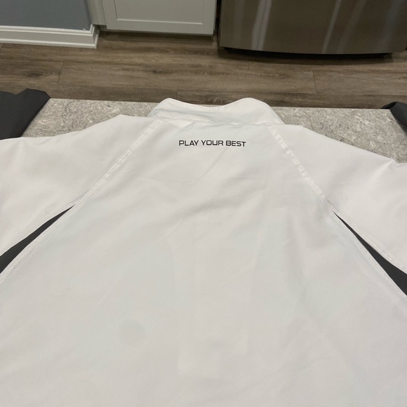 Ping Men's White and Gray 1/4 Zip Golf Windbreaker-Large - Picture 9 of 10